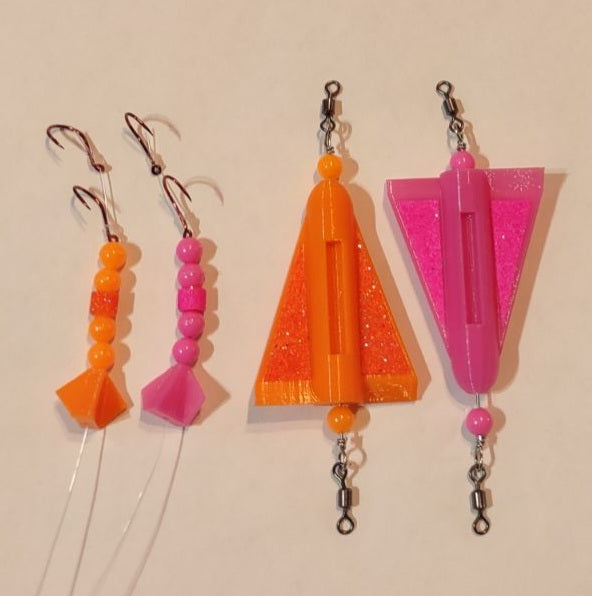 Neon brights Rocket flashers & kokanee Trout Cyclones