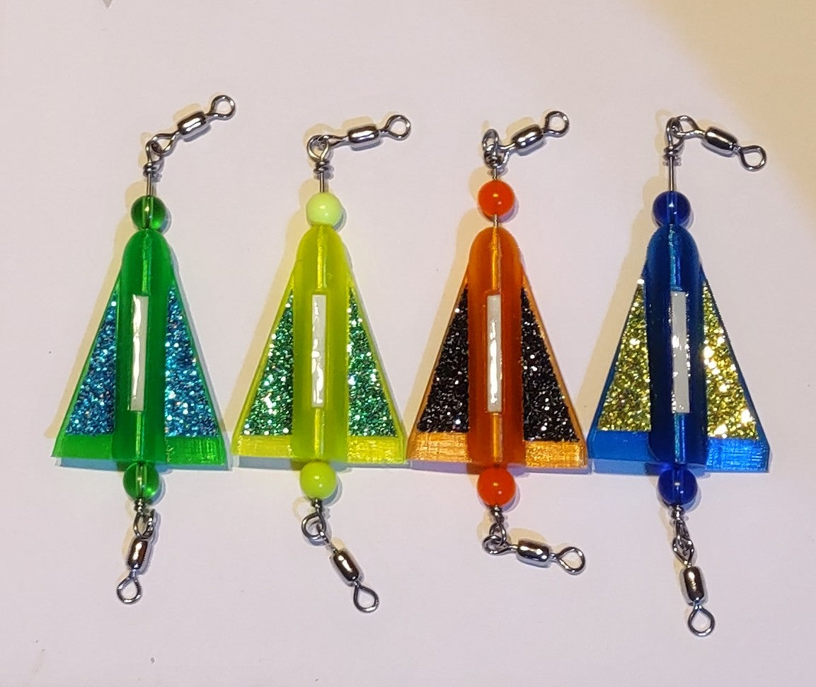 2" rocket flashers / Salmon Spinner