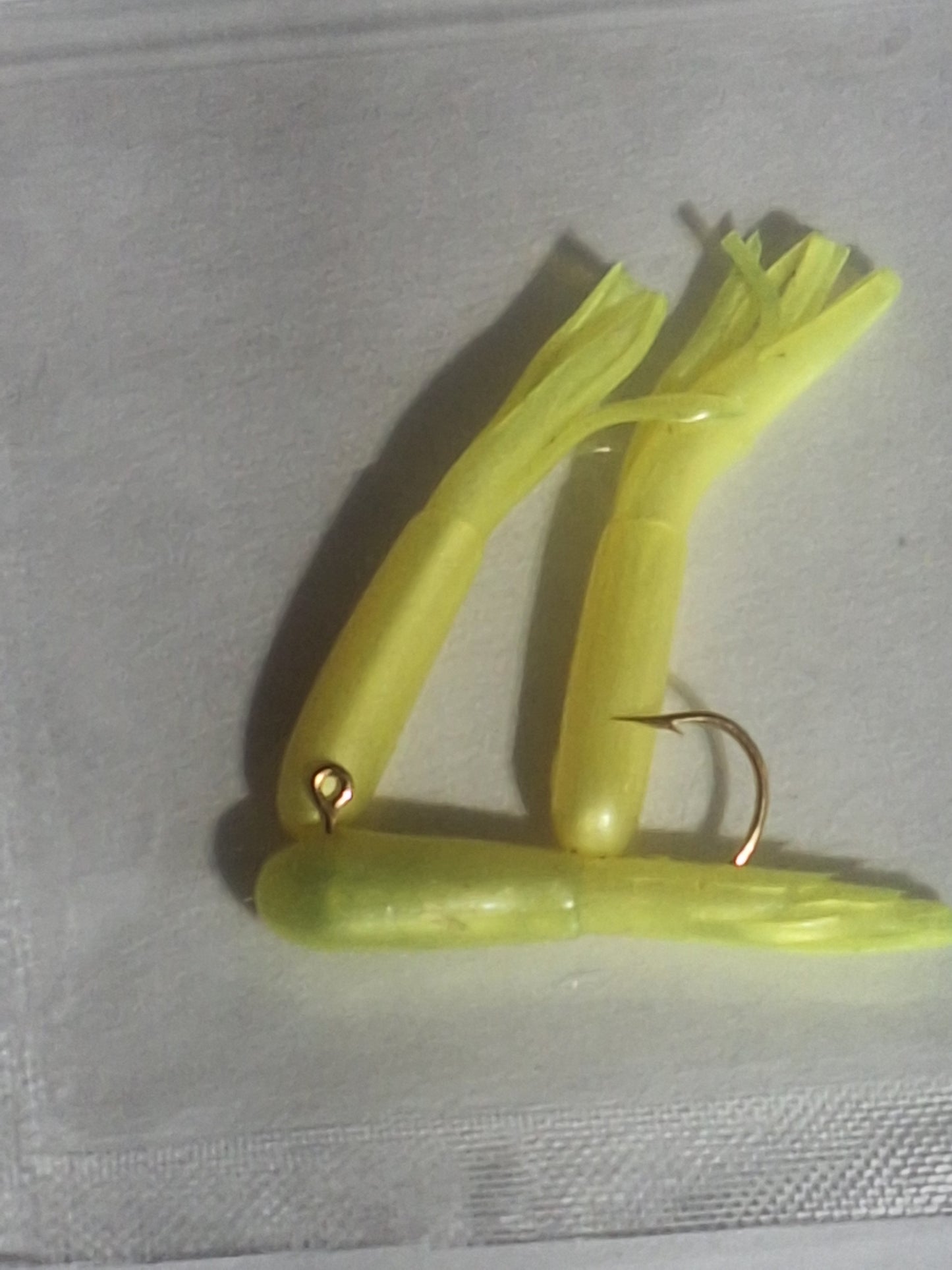 Pearl yellow Trout crappie tubes