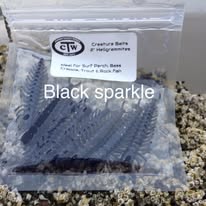 Black sparkle Hellgrammites 2"