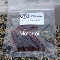 Motor oil (dirty) Hellgrammites 2"